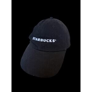 Starbucks Embroidered Black Hat Adjustable Baseball Cap A8